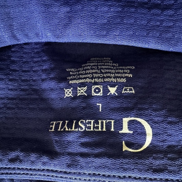 Gottex G Lifestyle UPF 50 Navy Skort with White Contrast Piping Size Large - Picture 6 of 6